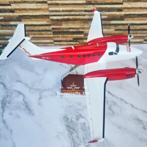 Model of Beechcraft King Air B200 with detailed craftsmanship.